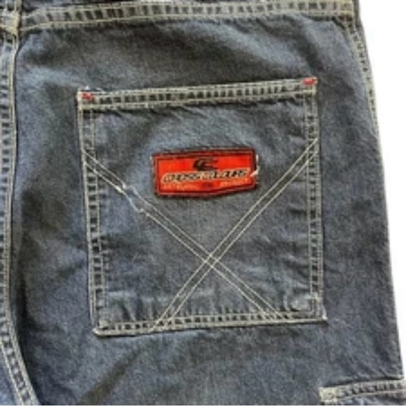 Cross Colours Baggy Blue Denim Jeans - Y2K Streetwear Grunge Skater Pants 38x32 - Picture 6 of 12
